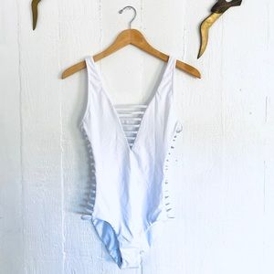 Small white Georgia May Jagger Volcom Swimsuit